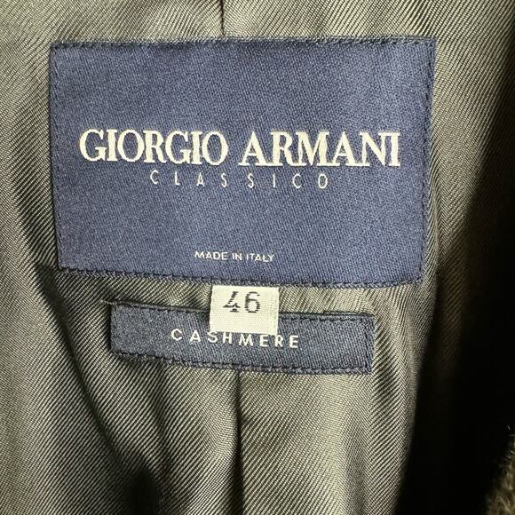 Giorgio Armani Classico Borgo 21 Womens Gray Cashmere Blazer Jacket 46 US 10 - Picture 9 of 11